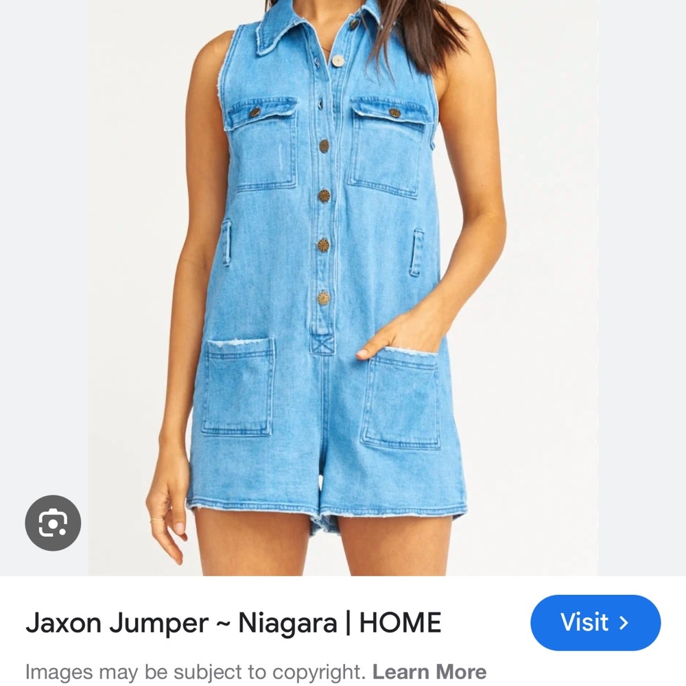 Show Me Your MuMu Blue Denim Jumpsuit